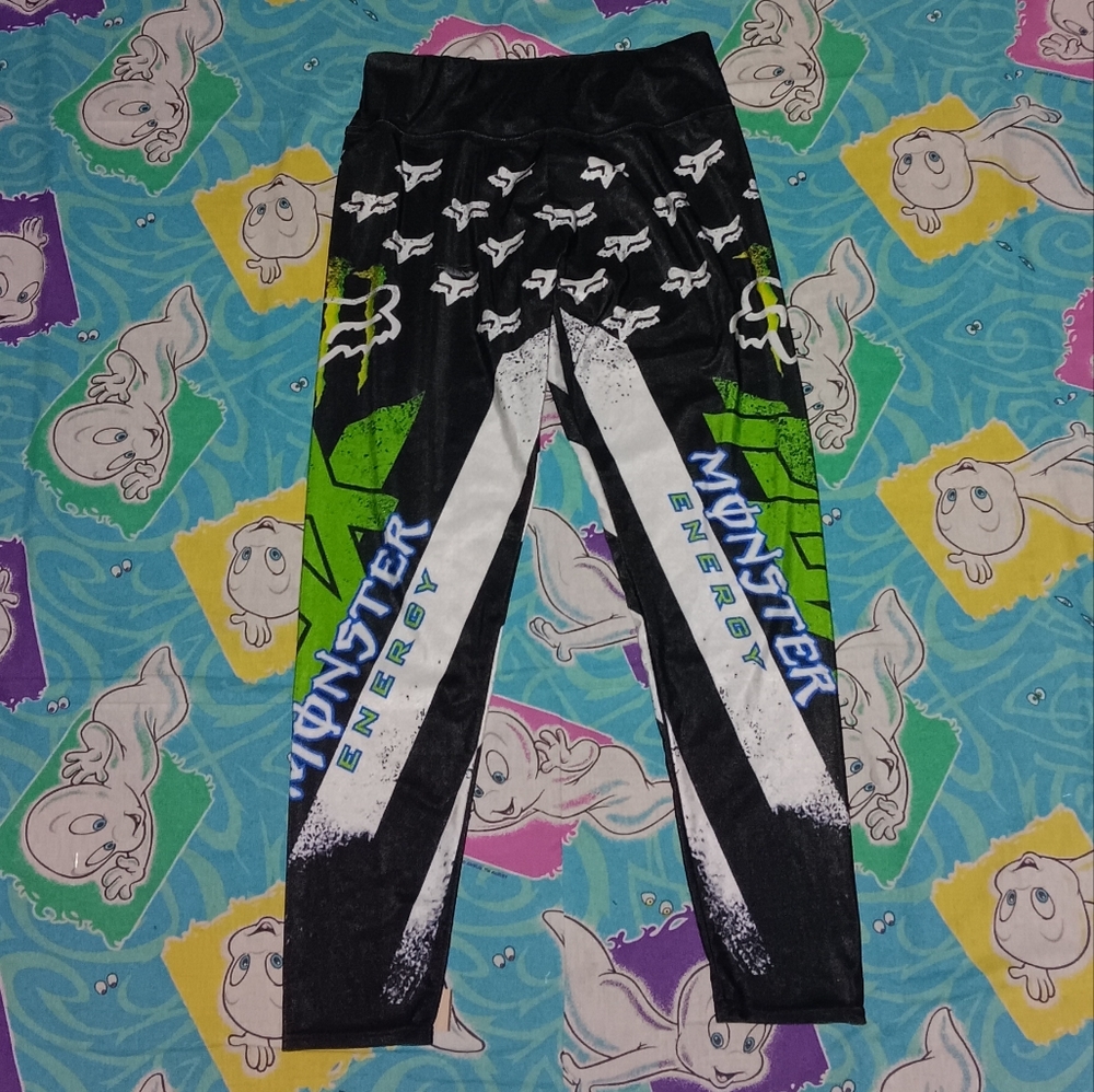 Fox Monster Energy Drink Vintage Leggings